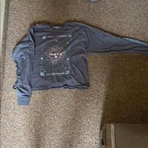 long sleeve NASA crop shirt